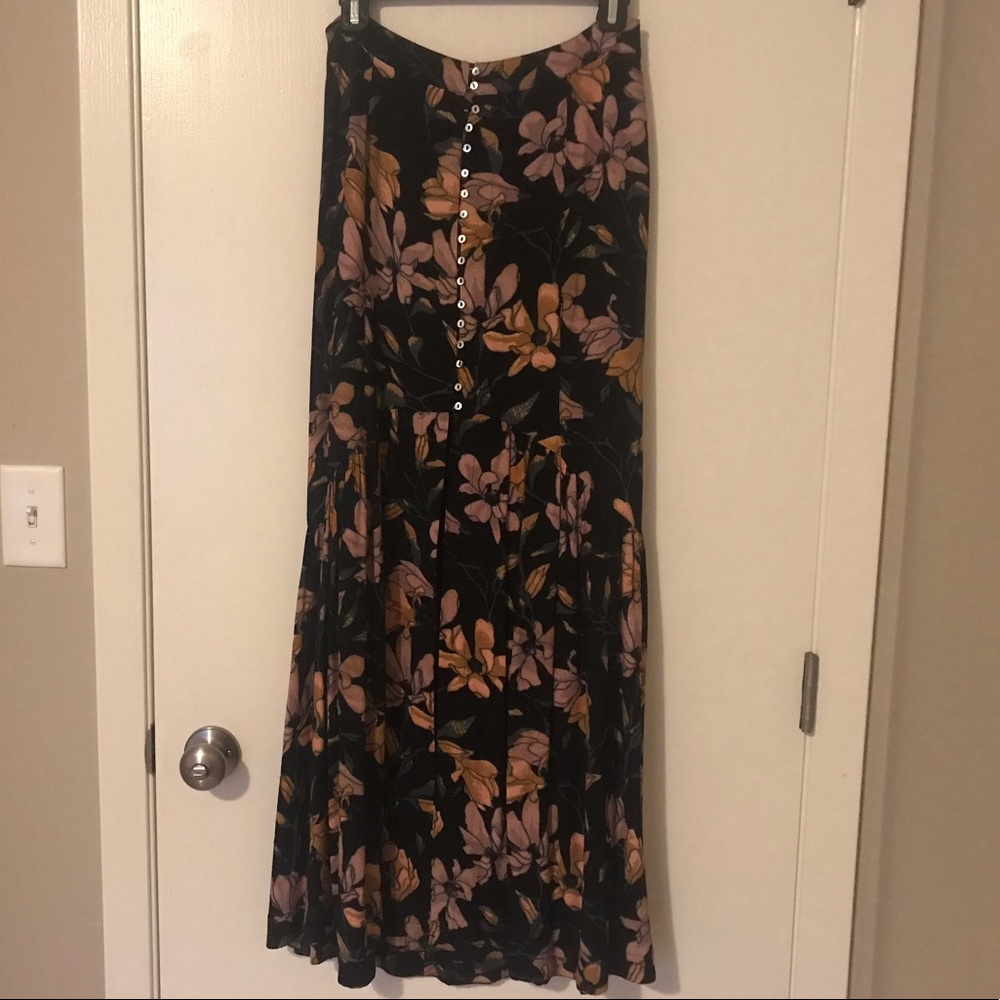 Free People Smooth Sailing Maxi Skirt - Onyx